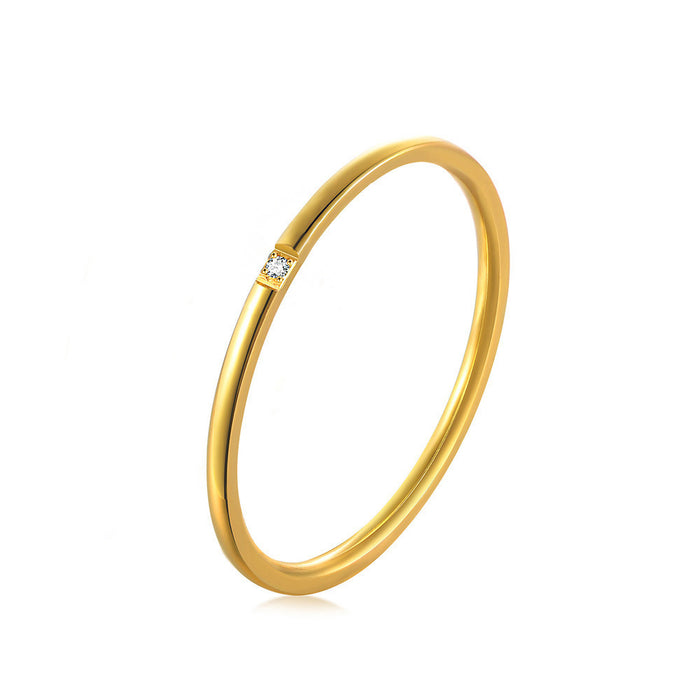 Wholesale Niche diamond wedding rings,  minimalist and understated style   titanium steel index and pinky finger rings