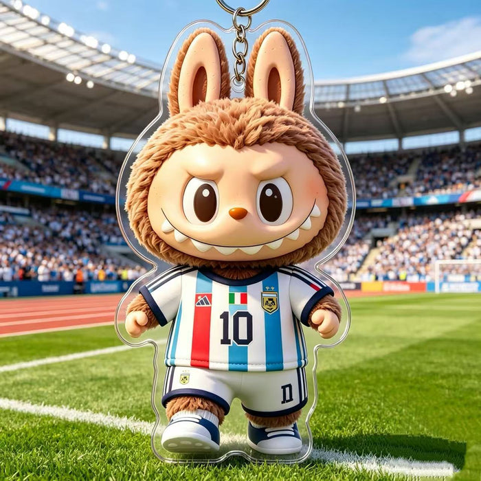 Wholesale World Cup Trendy Theme Acrylic Keychain Soccer Jersey Cartoon Design MOQ≥2