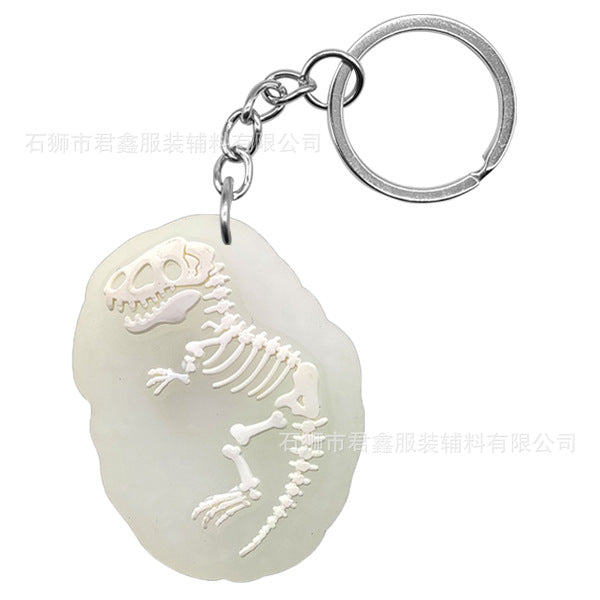 Wholesale Dinosaur Fossil Keychain  Pvc Luminous Keychain