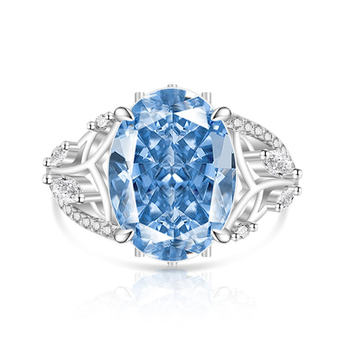 Wholesale Ice Flower Cut Floral Fairy Ring Real Gold Plated Copper White CZ Geometric Everyday Jewelry