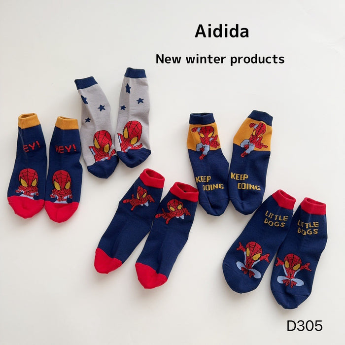 Wholesale Children's Socks Autumn/Winter New Mid tube Cartoon Boy