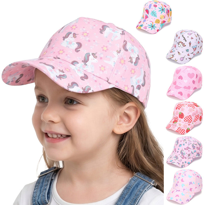 Wholesale Chic Unicorn Strawberry Cartoon Kids Baseball Cap Summer Sun Protection Hat