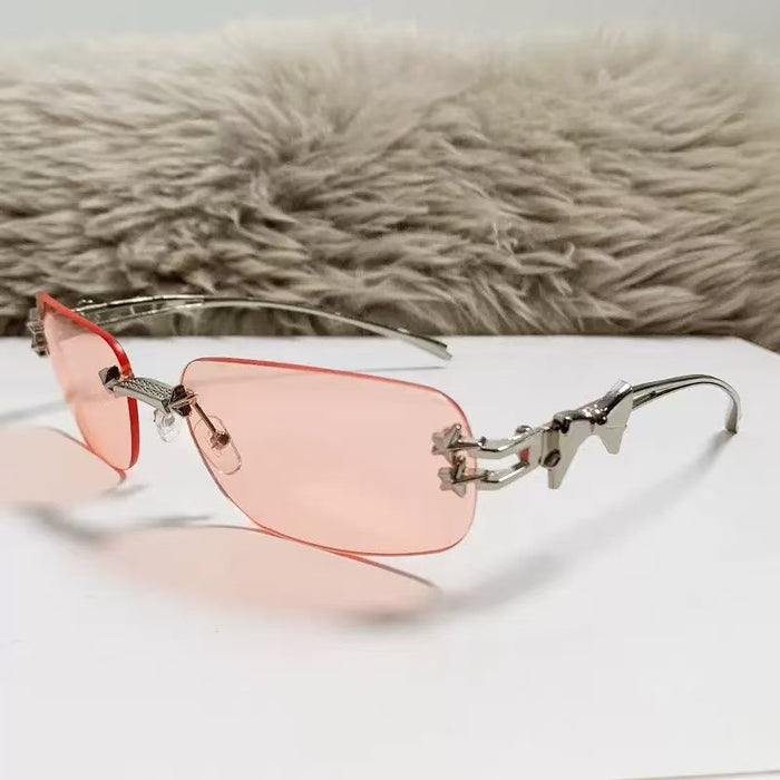 Wholesale Sunglasses without borders, high-end feeling, star rhinestone decoration, sunglasses