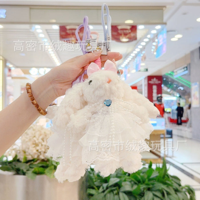 Wholesale Lace Skirt Rabbit Plush Toy Doll Bag Accessory Keychain Claw
