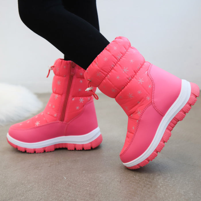 Wholesale A Pair/ Children's Snow Boots High Cut Cute and Fashionable Cotton Shoes Casual and Warm Boots JDC-KS-SB003