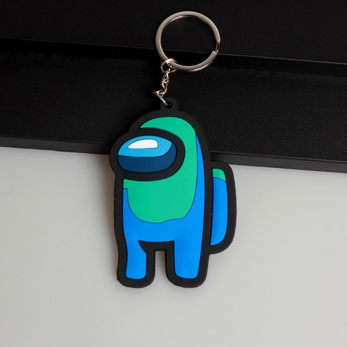 Wholesale 5PCS  Space PVC Silicone Double-Sided Keychain Cartoon Doll Pendant Pendant