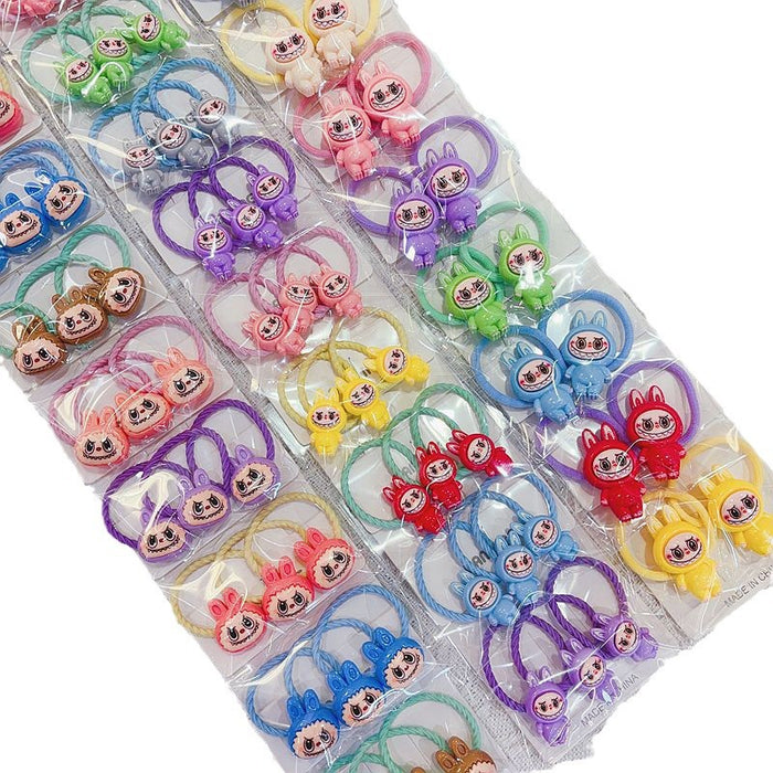 Wholesale 10pcs Cartoon small hair ring children' s hair accessories baby does not hurt the hair rubber band cute headdress