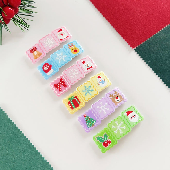 Wholesale Christmas Cartoon Pattern Hair Clips Set Sweet