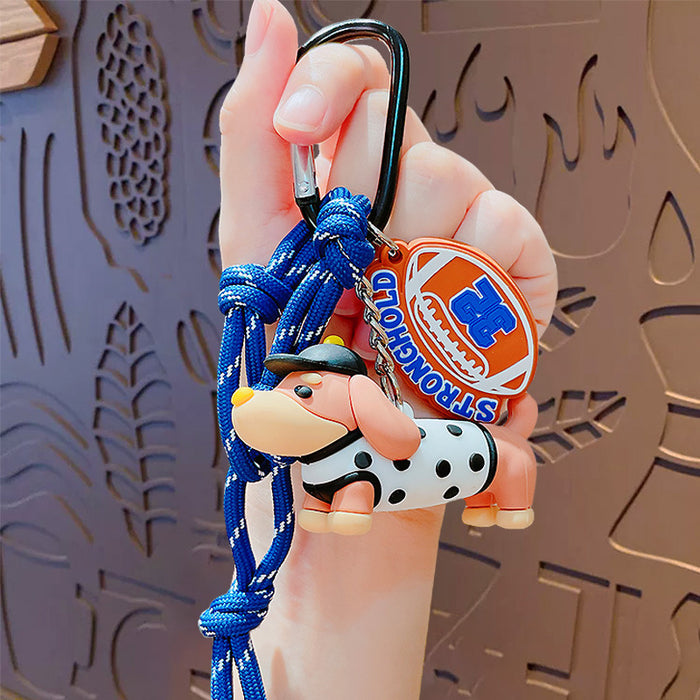 Wholesale Sausage Dog Doll Keychain Cartoon Puppy Couple Bag Pendant