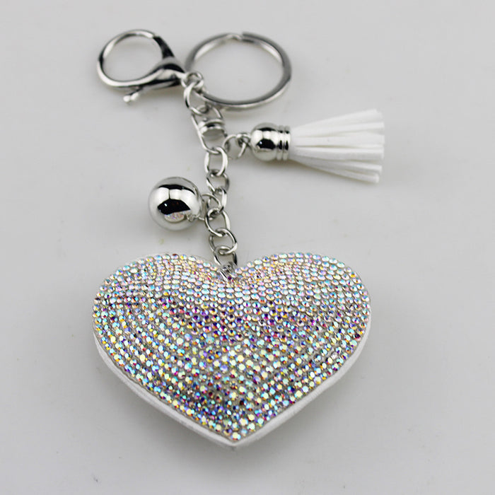 Wholesale Heart Shaped Rhinestone Keychain Fashion Accessory For Gift Boutique Resale