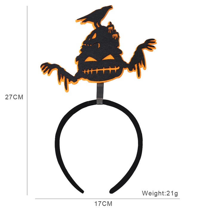 Wholesale Headband With  Bat And Pumpkin Decor Chic Party Prop Hair Accessory