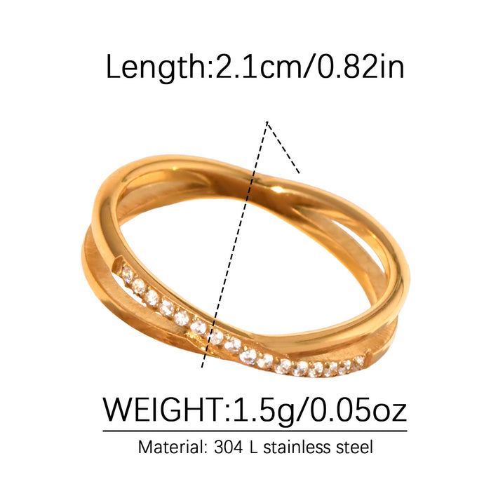Wholesale 1Pc 18K Gold Plated Cross Diamond Ring