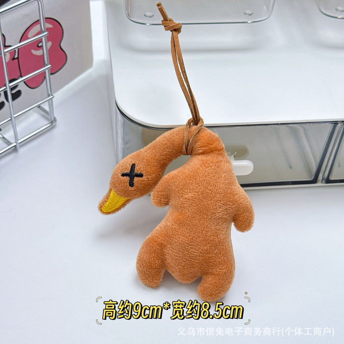 Wholesale Roast Duck Squeaky Pendant Big Goose Doll Bag Pendant Student Gift Lanyard Pendant Doll Batch Goods