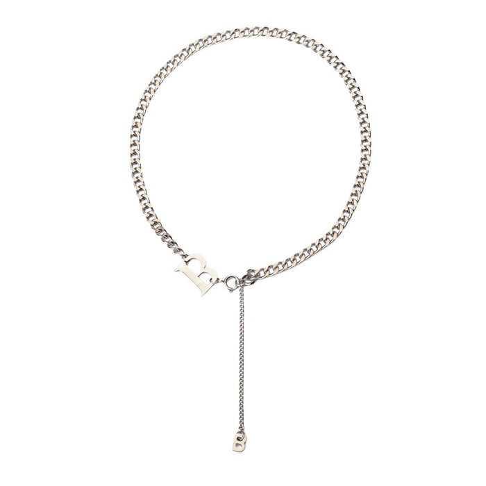 Wholesale Personalized letter stainless steel necklace with simple temperament, short collarbone chain