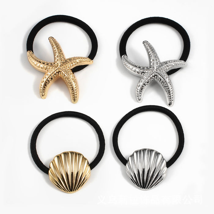 Wholesale Summer metal starfish seashell hair band high quality hair band