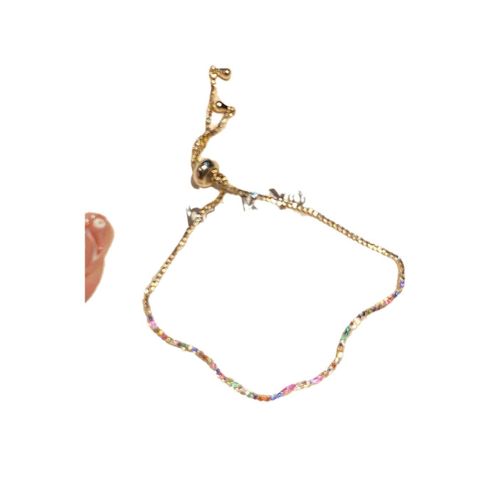 Wholesale Ultra fine zircon inlaid bracelet, women's pull-out, light luxury, high-end feel, delicate and niche accessories