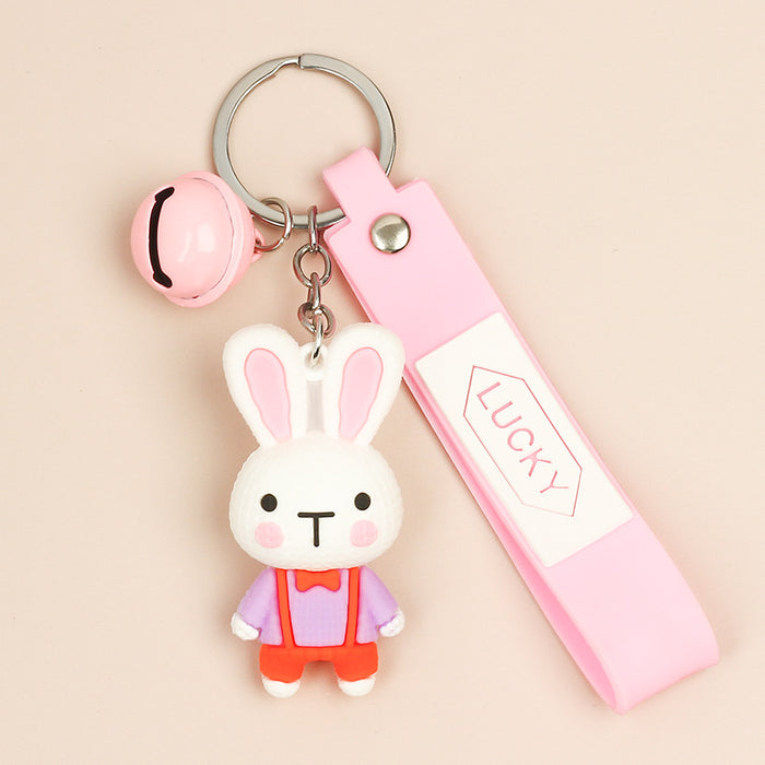 Wholesale Creative Soft Plastic Cartoon Doll Strap Rabbit Keychain JDC-KC-Aohong008