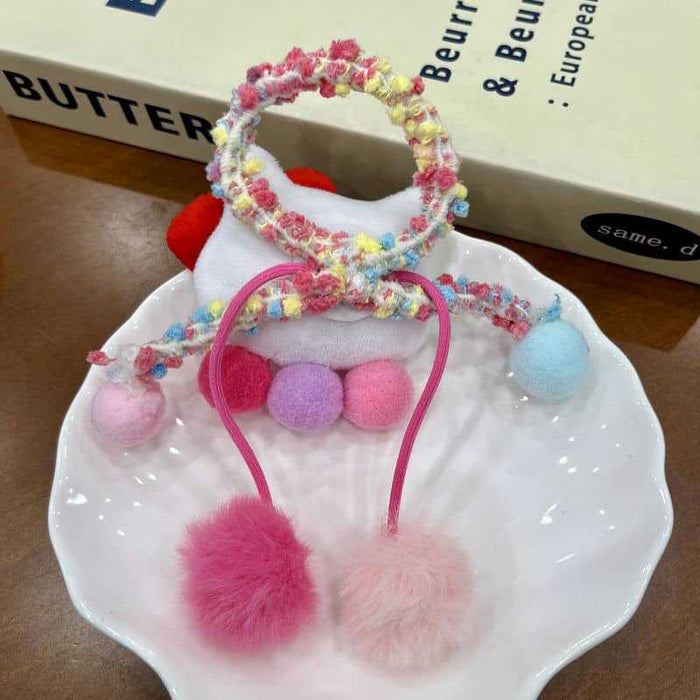 Wholesale High-value Wool Children' s Rubber Tendons Hair Scrunchies