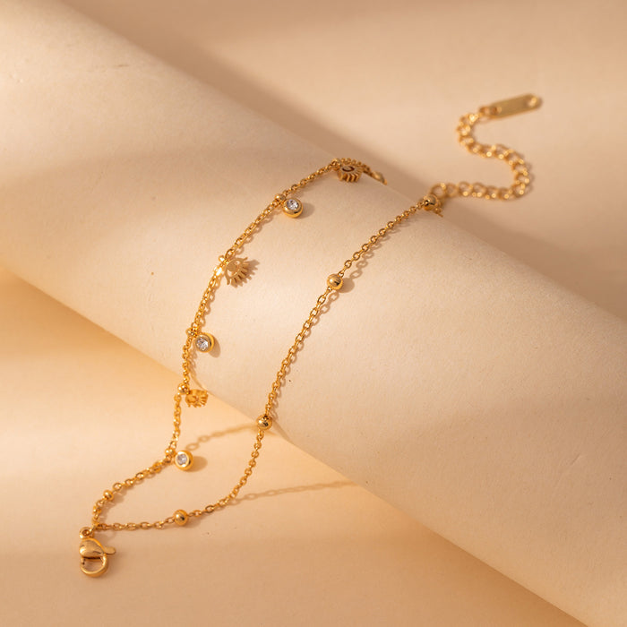 Wholesale Stainless steel fashion diamond bracelet flower geometric