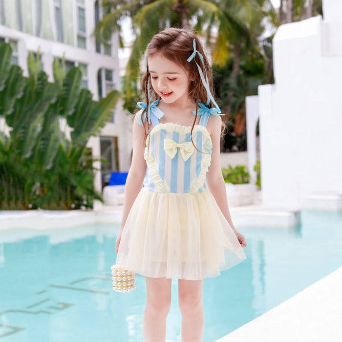 Wholesale Children's swimsuit one-piece skirt cute dress swimsuit