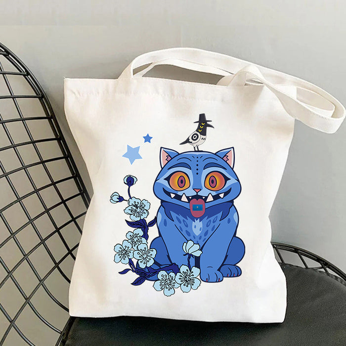 Wholesale 40cm* 34cm K-POP printed canvas large capacity handbags