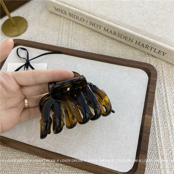 Wholesale brown White Geometric Hairpin Grab Clip Shark Clip