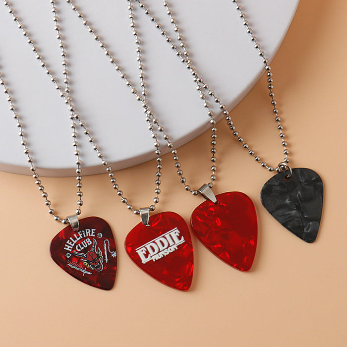 Wholesale 4 Hellfire Club Hellfire Club logo guitar pick necklace