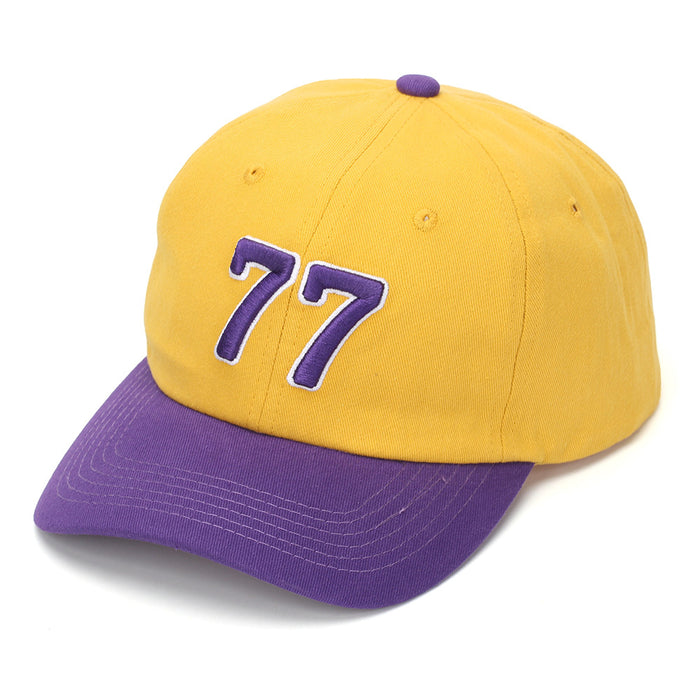 Wholesale Stylish Contrast Number 77 Baseball Cap Distressed Camo Embroidery Fashion Accessory