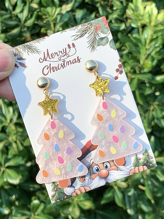 Wholesale fashion creative acrylic Christmas earrings