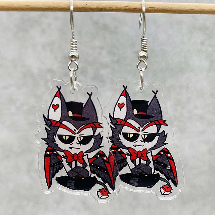 Wholesale Acrylic cartoon printed earrings