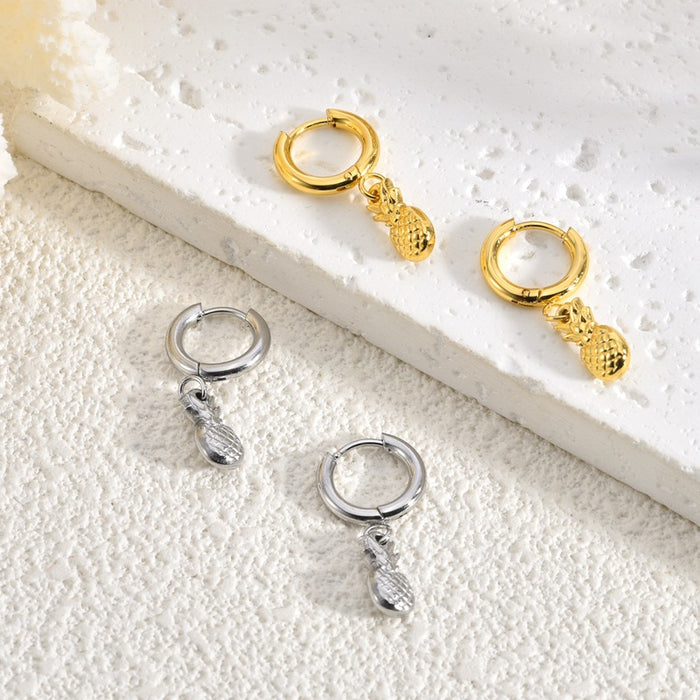 Wholesale Exaggerated stainless steel earrings with a light luxury and high-end design, niche women's earrings