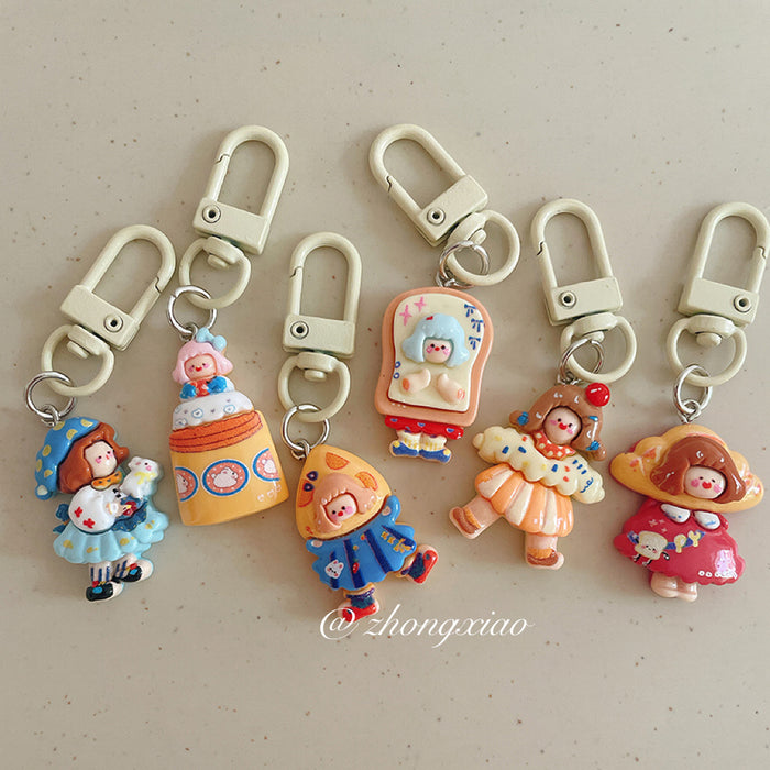 Wholesale Keychain pendant, student cartoon backpack hanging accessory