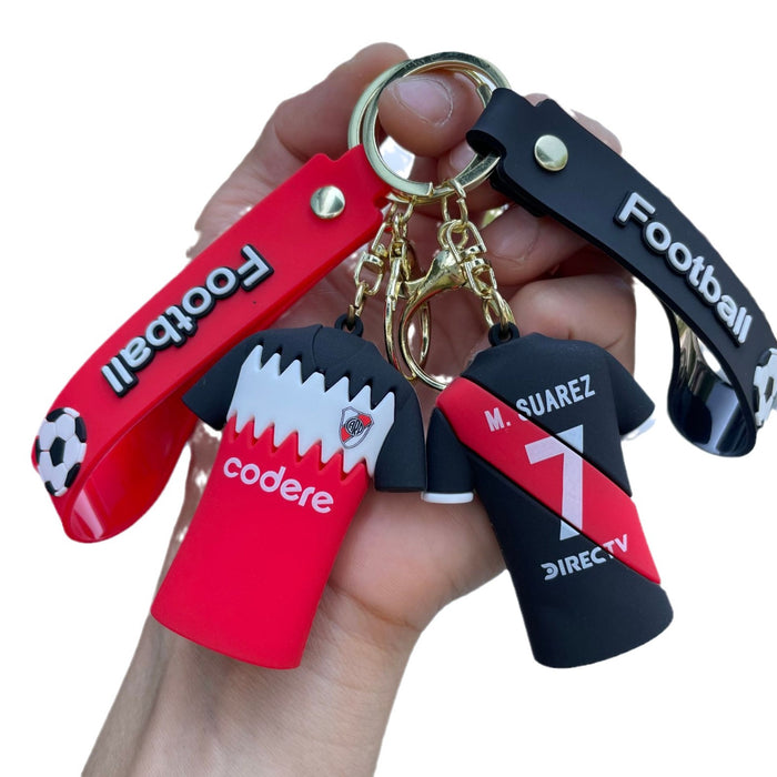 Wholesale Creative cartoon football jersey keychain bag hanging bag car keychain accessories small gift wholesale