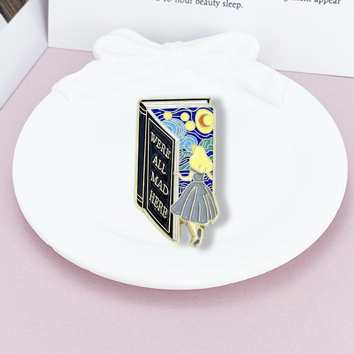 Wholesale Stylish Themed Cartoon Brooch Painted Zinc Alloy Enamel Pin Fashion Accessory MOQ≥2