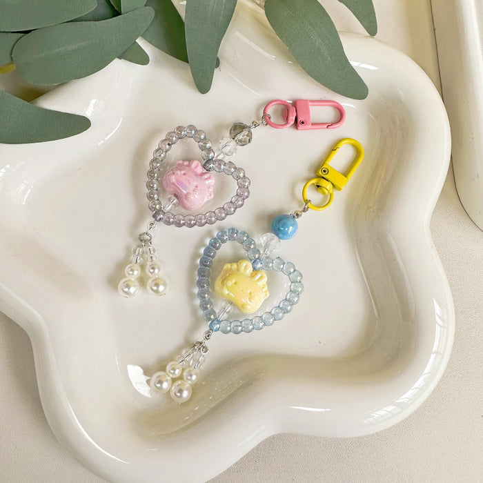 Wholesale Hat Rabbit Pearl Keychain Crossbody Bag Pendant Bag Hanging Gifts