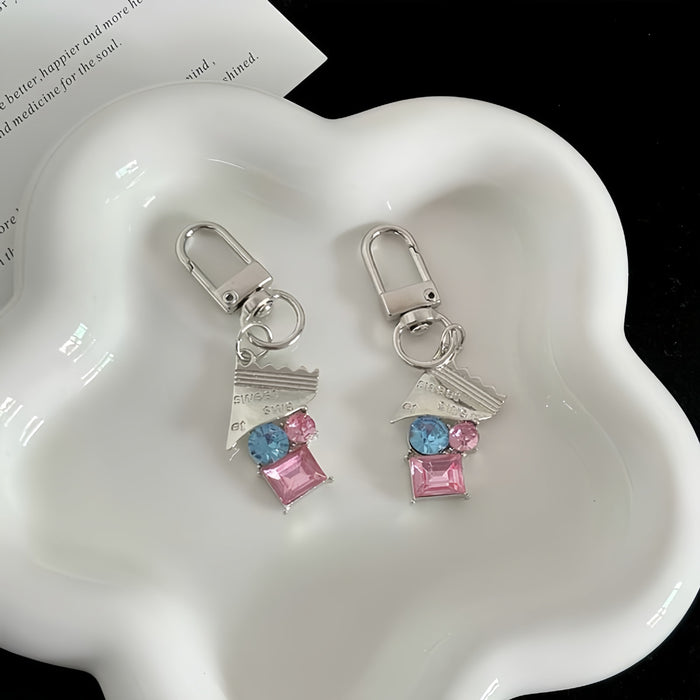 Wholesale Diamond Sweetheart Candy Keychain Sweet Cool Pendant Student Bag Accessories