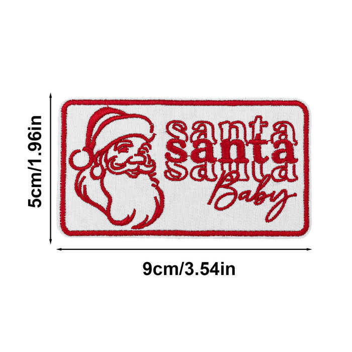 Wholesale Christmas text embroidery DIY Patches