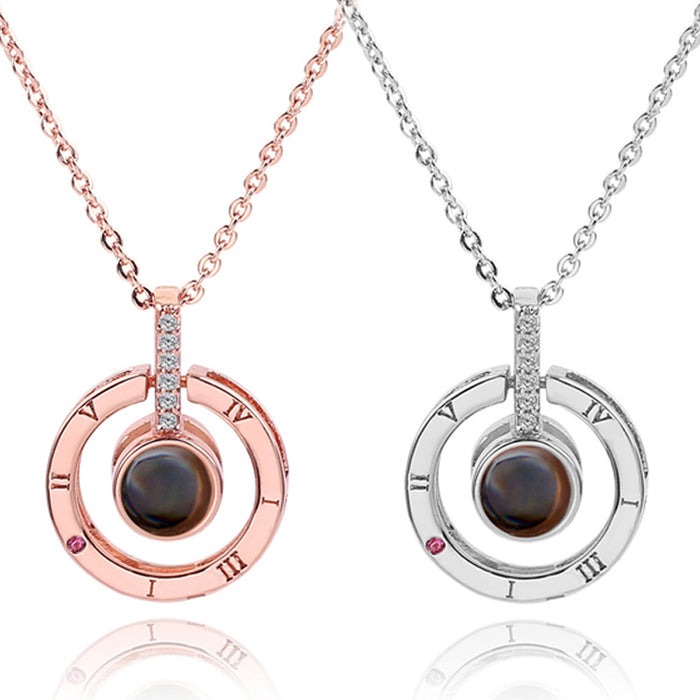 Wholesale One Hundred Languages I Love You Projection Couple Choker Necklace