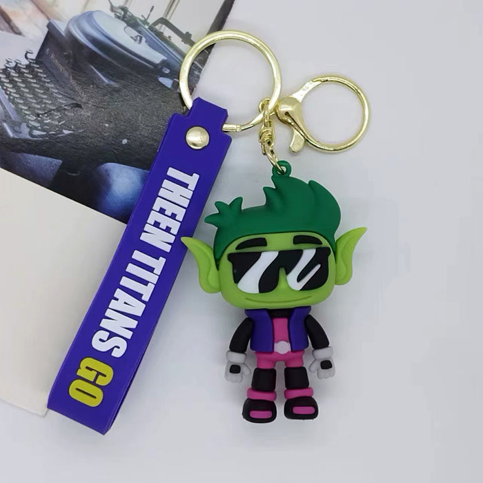 Wholesale cartoon junior titan attack keychain pendant bag car key chain accessories gift