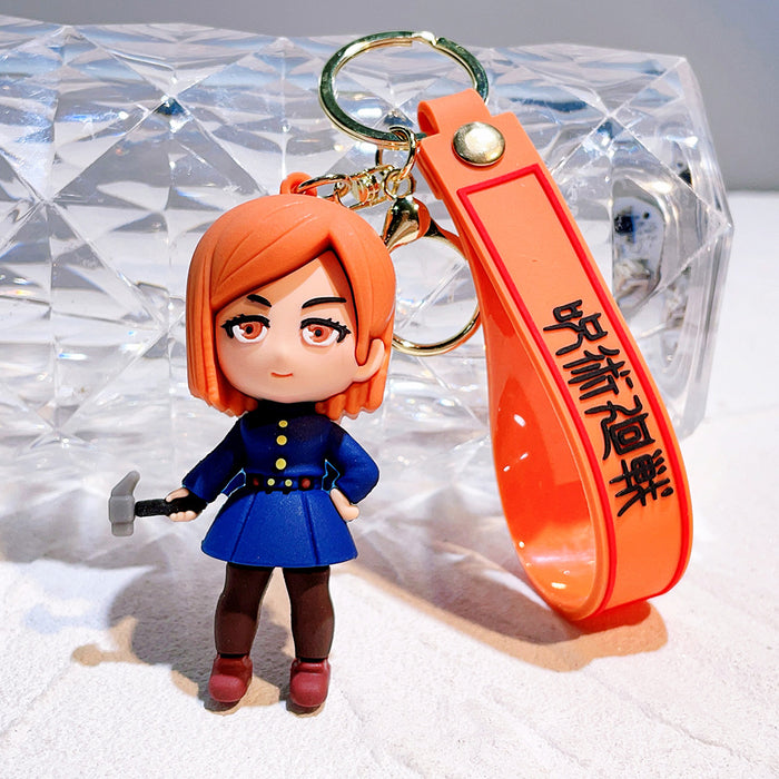 Wholesale  Anime Doll Peripheral Silicone Keychain Pendant