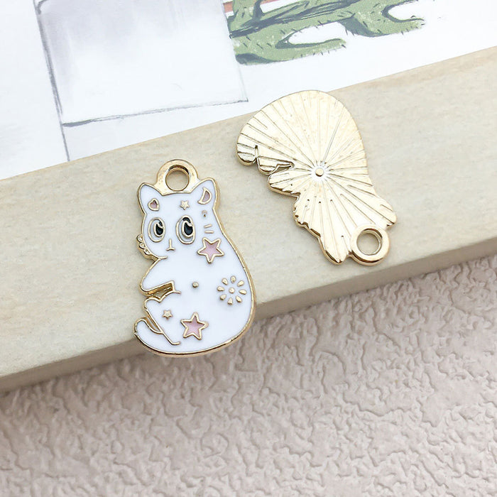 Wholesale Mixed 10 cartoon black and white cat jewelry pendant earrings necklace pendant