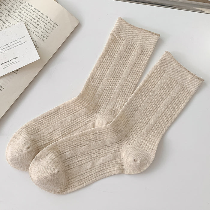 Wholesale Socks Thin Stacked Socks Versatile Pure Cotton Mesh Hollow Middle Tube Socks