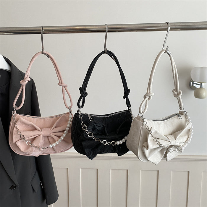 Wholesale Pu Leather Bow Shape Shoulder Crossbody Bag Stylish Fashion Accessory