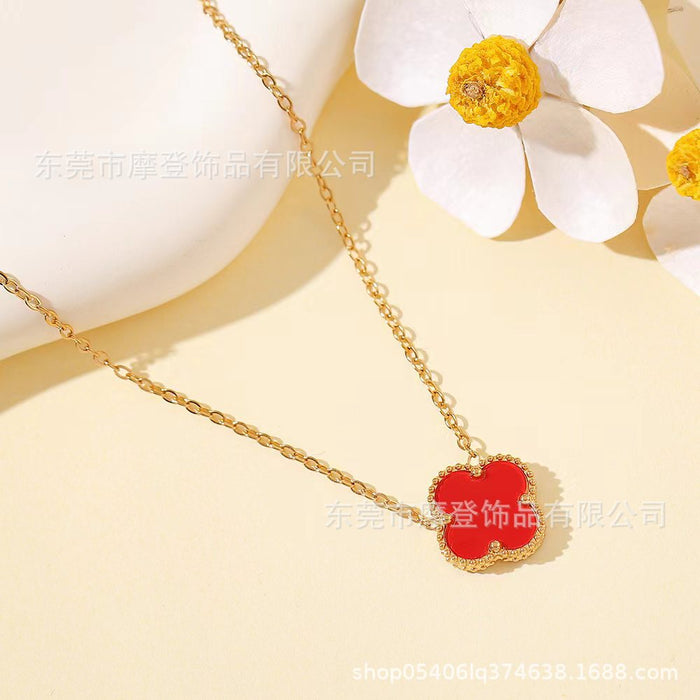 Wholesale Titanium Steel Wild Pendant Clavicle Chain JDC-NE-Modeng002