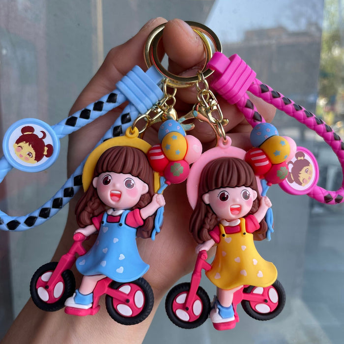 Wholesale Windmill couple keychain cute doll car keychain student backpack pendant couple small gift wholesale