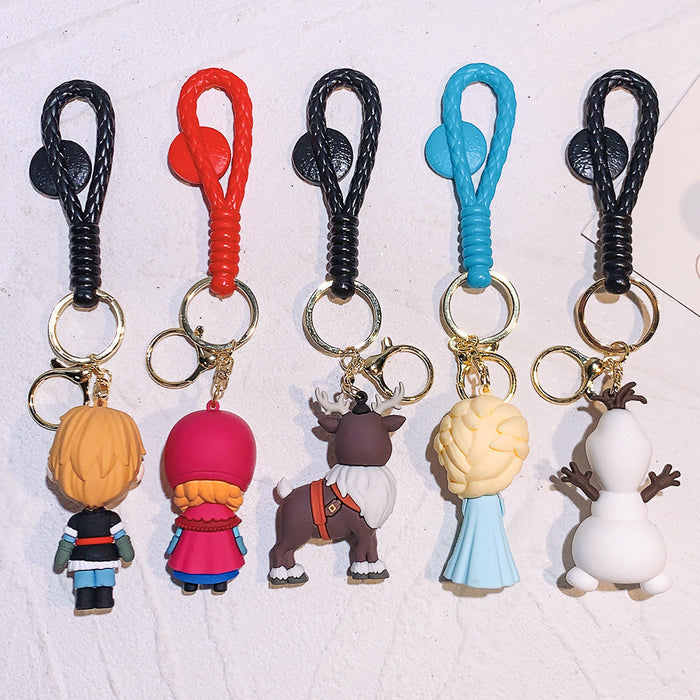 Wholesale 3pcs Cartoon Silicone Car Keychain Cute Creative Gift
