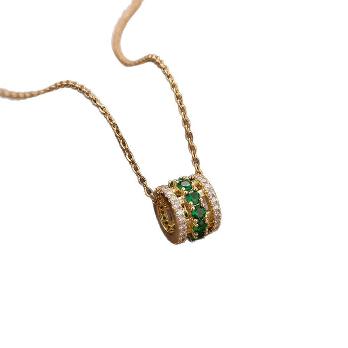Wholesale Trendy Titanium Steel Gold Plated Choker Necklace with Zircon Fashion Jewelry Accessory MOQ≥2