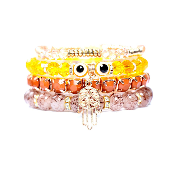 Wholesale Bohemian Evil Eye Palm Multilayer Bracelet JDC-BT-NHong015