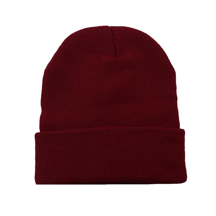 Wholesale Autumn and Winter Plain Solid Color Knitted Pullover Hat JDC-FH-AXing027