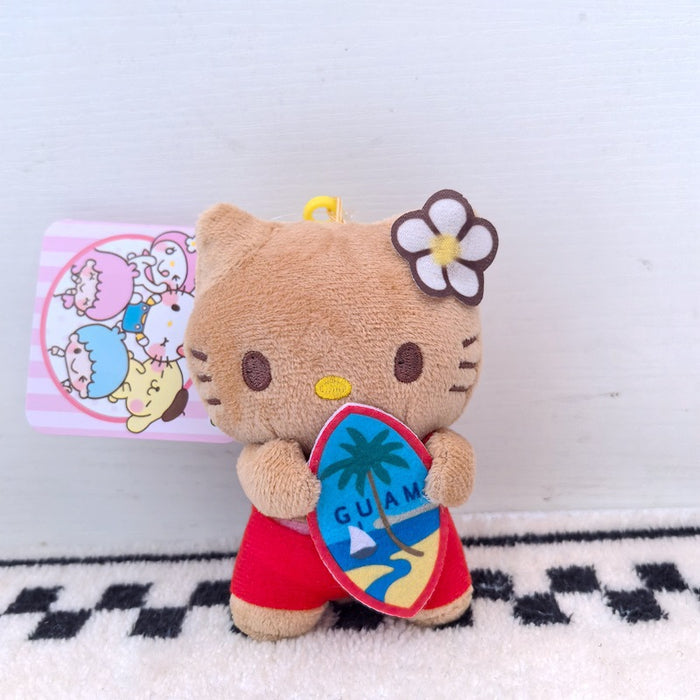 Wholesale Hawaii Beach Swimming Circle Surfing Pineapple Paradise Cat Plush Doll Pendant